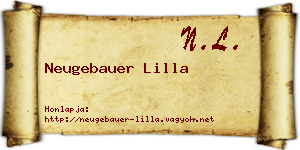 Neugebauer Lilla névjegykártya